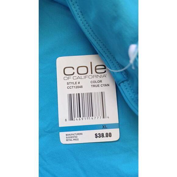 COLE Swim Strapless Cyan Womens 12 - Picture 4 of 4